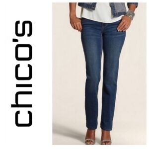 “Platinum” Slim Leg Stretch Jeans  { Chico’s Size 2 }